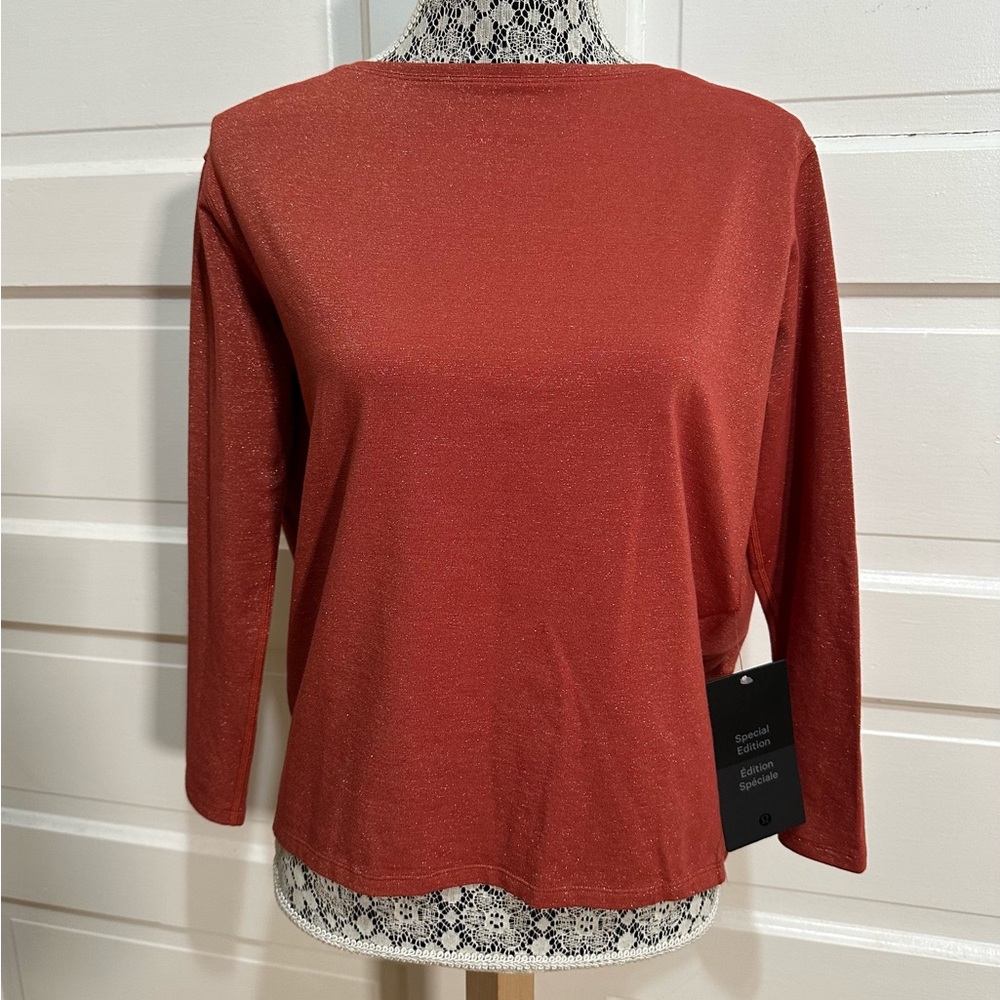 NEW Lululemon Back in Action Long Sleeve Shirt *Spark Size 0 Cayenne Red $88